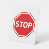 Stop sign reclamebord met voetstuk (Voorkant)