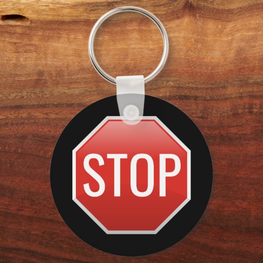STOP Sign Sleutelhanger (Voorkant)