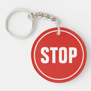 STOP Sign Sleutelhanger
