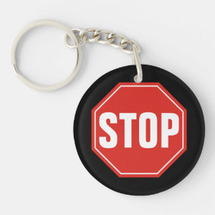 STOP Sign Sleutelhanger