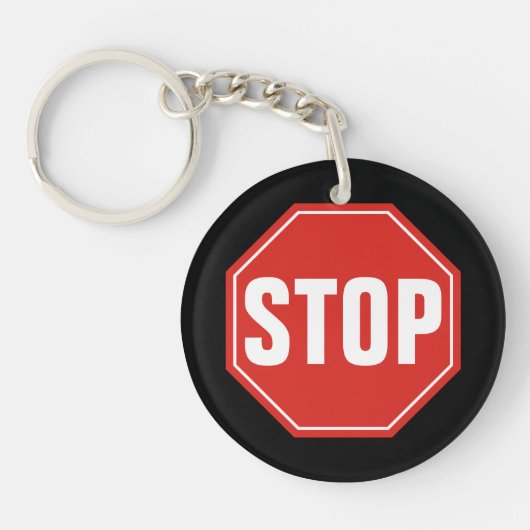 STOP Sign Sleutelhanger (Voorkant)