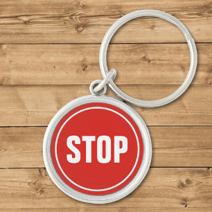 STOP Sign Sleutelhanger