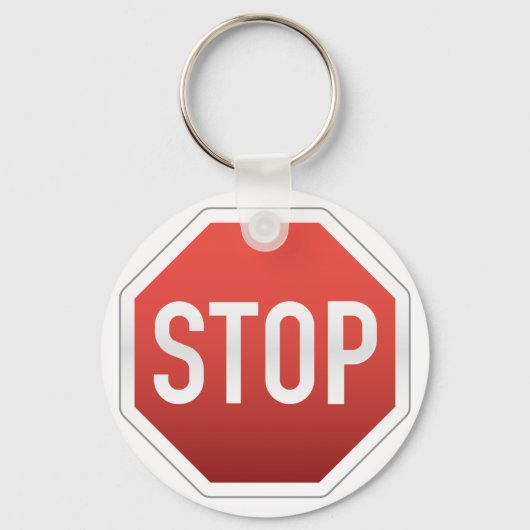 STOP sign Sleutelhanger (Voorkant)