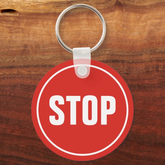 STOP Sign Sleutelhanger (Voorkant)