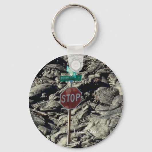 Stop Sign Stuck in Lava Photo Sleutelhanger (Voorkant)