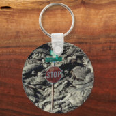 Stop Sign Stuck in Lava Photo Sleutelhanger (Voorkant)