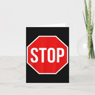 Stop Sign T-shirt voor volwassenen mannen vrouwen Kaart