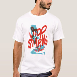 Stop Simping, geen Simp, slechts één plaats T-shirt