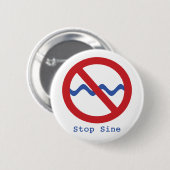 Stop Sine-Button Ronde Button 5,7 Cm (Voorkant /achterkant)
