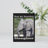 Stop slachting-olifant briefkaart (Staand voorkant)