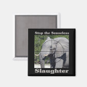Stop slachting-olifant magneet (Voorkant / Achterkant)