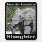 Stop slachting-olifant muismat (Voorkant)