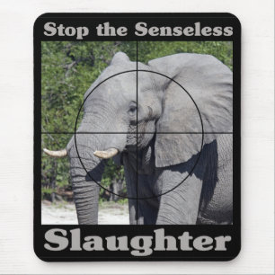 Stop slachting-olifant muismat