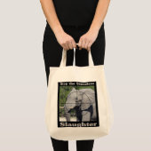 Stop slachting-olifant tote bag (Voorkant (product))