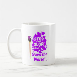 Stop Slop Sla de Wereld Op Geen AI Vandaag Koffiemok
