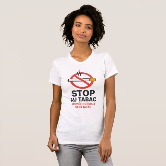 "Stop Smoking" T-Shirt Design - No Tobacco (Voorkant volledig)