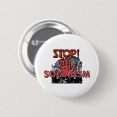 Stop Socialisme TEE Ronde Button 5,7 Cm (Voorkant /achterkant)