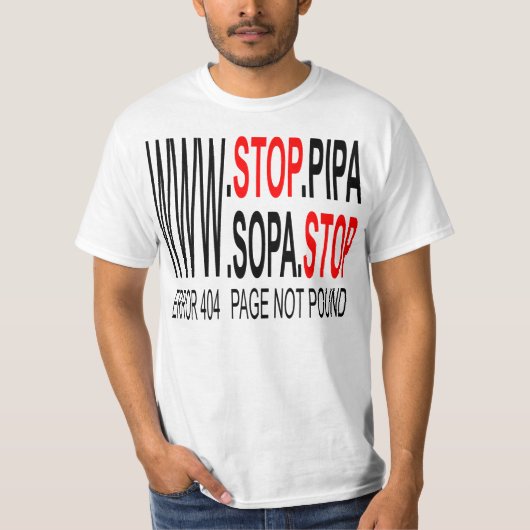 Stop SOPA & PIPA T-shirt (Voorkant)