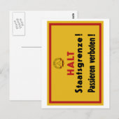 Stop Staatsgrenze! Berlijnse muur, Duitsland Briefkaart (Voorkant / Achterkant)
