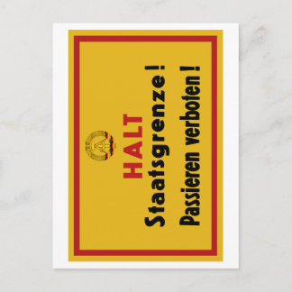 Stop Staatsgrenze! Berlijnse muur, Duitsland Briefkaart