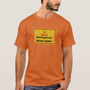 Stop Staatsgrenze! Berlijnse muur, Duitsland T-shirt