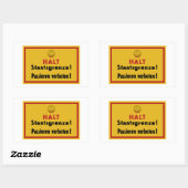 Stop Staatsgrenze! Berlijnse Muur, Duitsland Teken Rechthoekige Sticker (Vel)