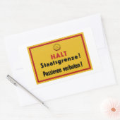 Stop Staatsgrenze! Berlijnse Muur, Duitsland Teken Rechthoekige Sticker (Envelop)