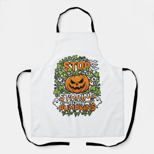 Stop Starende Pompoenen Halloween Geesten Vleermui Schort