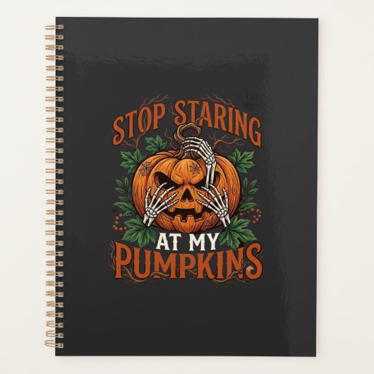 Stop Starende Pompoenen Halloween Skelet Handen_1 Planner (Voorkant)