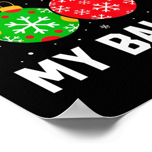 Stop Staring At My Funny Dirty Christmas Adult Hum Poster (Hoek)