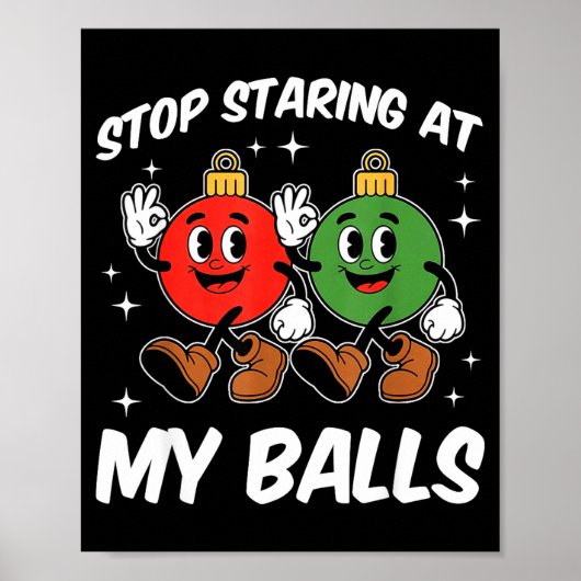 Stop Staring At My Funny Dirty Christmas Adult Hum Poster (Voorkant)