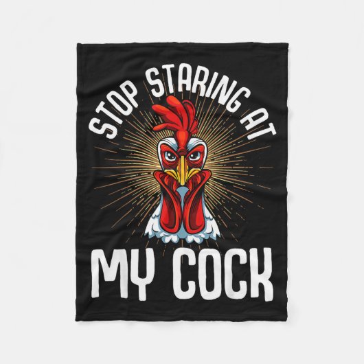 Stop Staring At My Funny Farmer Sarcastic Chicken  Fleece Deken (Voorkant)