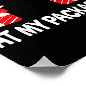 Stop Staring At My Packages Funny Christmas Naught Poster (Hoek)