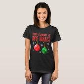 Stop Staring At My Red Plaid Ugly Sweater Couple T-shirt (Voorkant volledig)