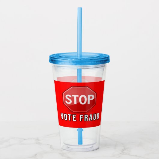 Stop stemfraude acryl drinkbeker (Voorkant)