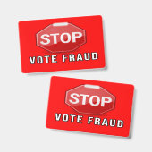 Stop Stemfraude Badge (Voor- en achterkant)