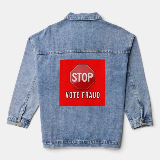 Stop stemfraude denim jacket (Achterkant)