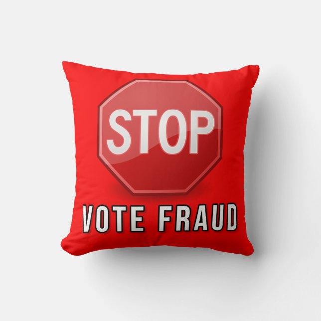 Stop stemfraude kussen (Voorkant)