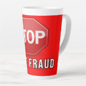 Stop stemfraude latte mok (Rechterhoek)