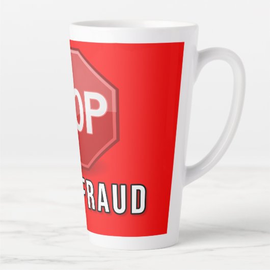 Stop stemfraude latte mok (Rechts)