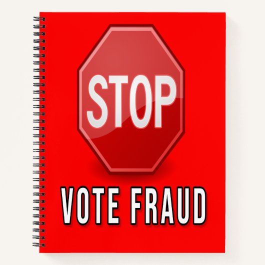 Stop stemfraude notitieboek (Voorkant)