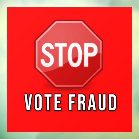 Stop stemfraude raamsticker (Vel 3)