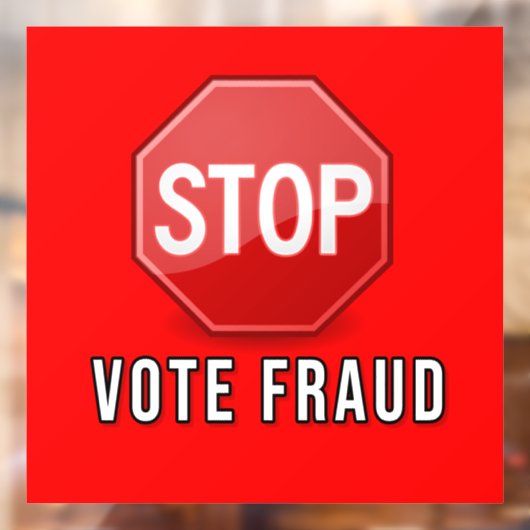 Stop stemfraude raamsticker (Vel 2)