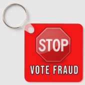 Stop stemfraude sleutelhanger (Voorkant)