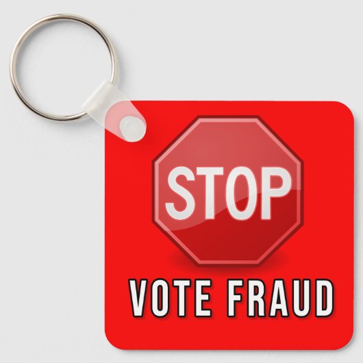 Stop stemfraude sleutelhanger (Voorkant)
