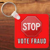 Stop stemfraude sleutelhanger (Voorkant)
