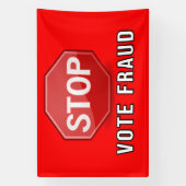 Stop stemfraude spandoek (Verticaal)