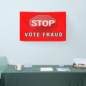 Stop stemfraude spandoek (Beurs)