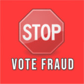 Stop stemfraude sticker (Voorkant)