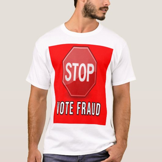 Stop stemfraude t-shirt (Voorkant)